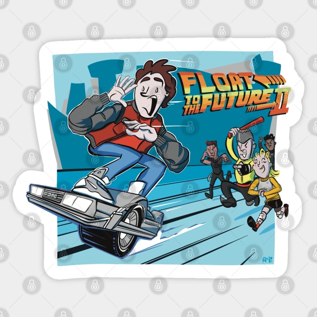 Float to the Future Part 2 Sticker by MonocleDrop